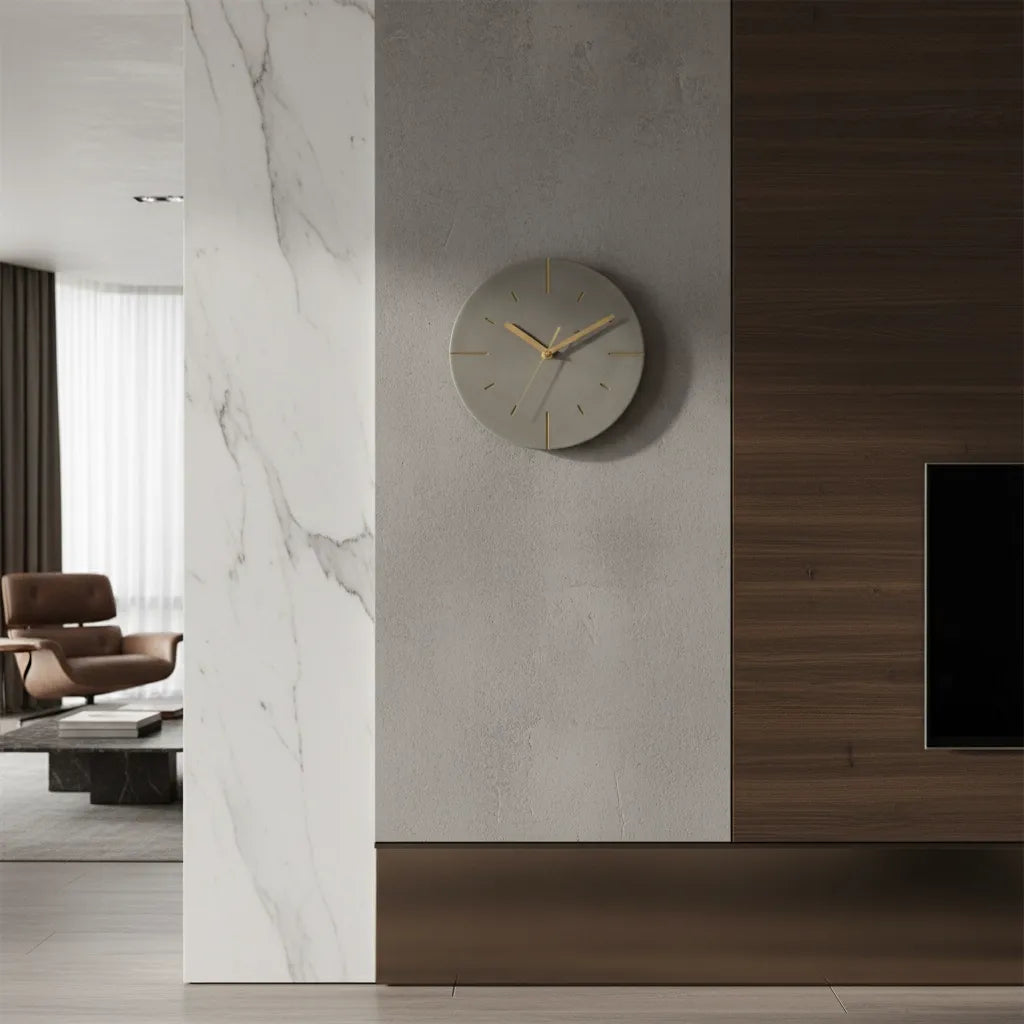 Horloge Murale Imitation Ciment