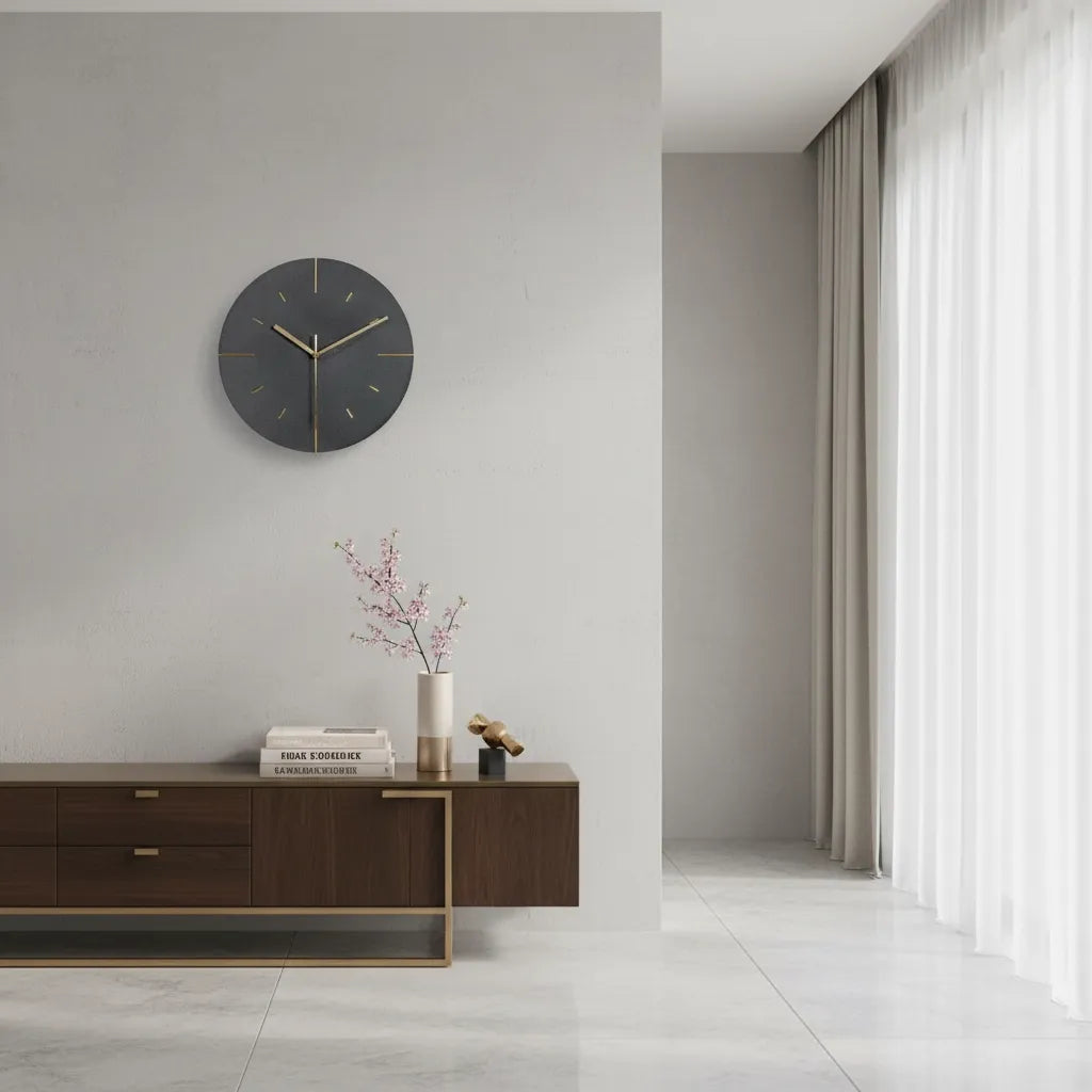 Horloge Murale Imitation Ciment