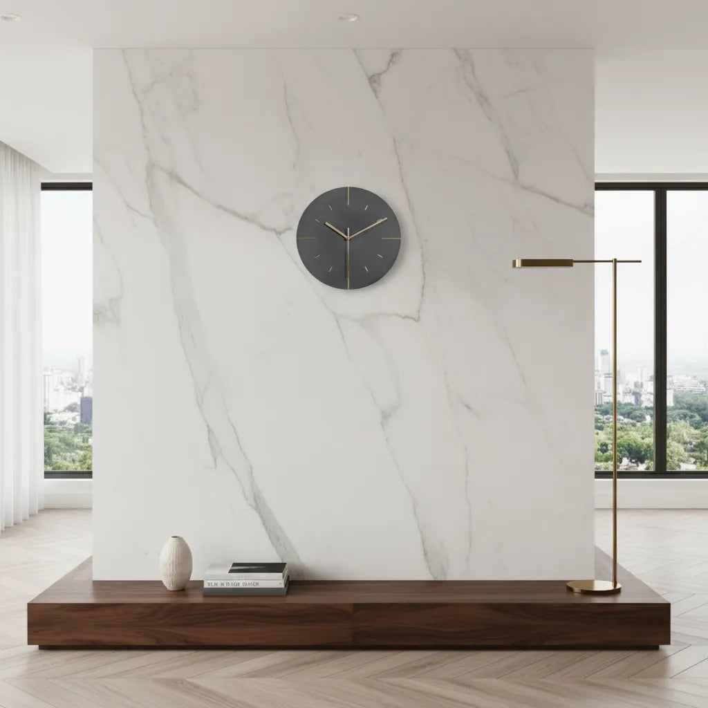 Horloge Murale Imitation Ciment