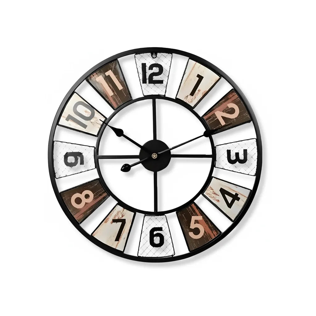 Horloge Murale Industrielle Colorée