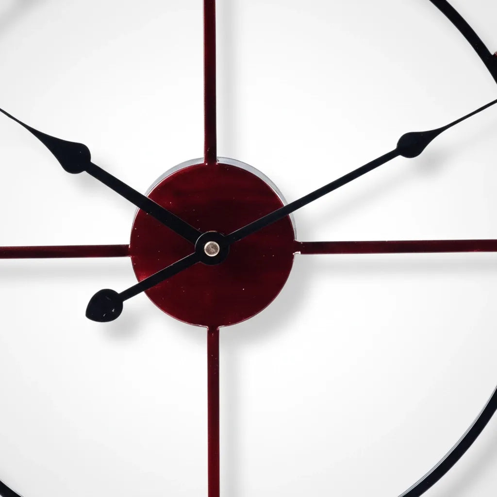 Horloge Murale Industrielle Cuivre rouge