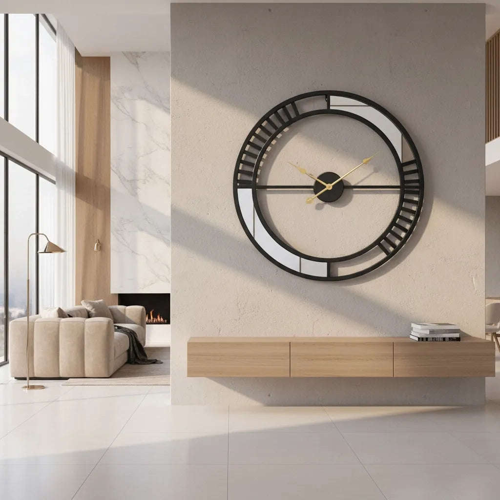 Horloge Murale Industrielle Loft