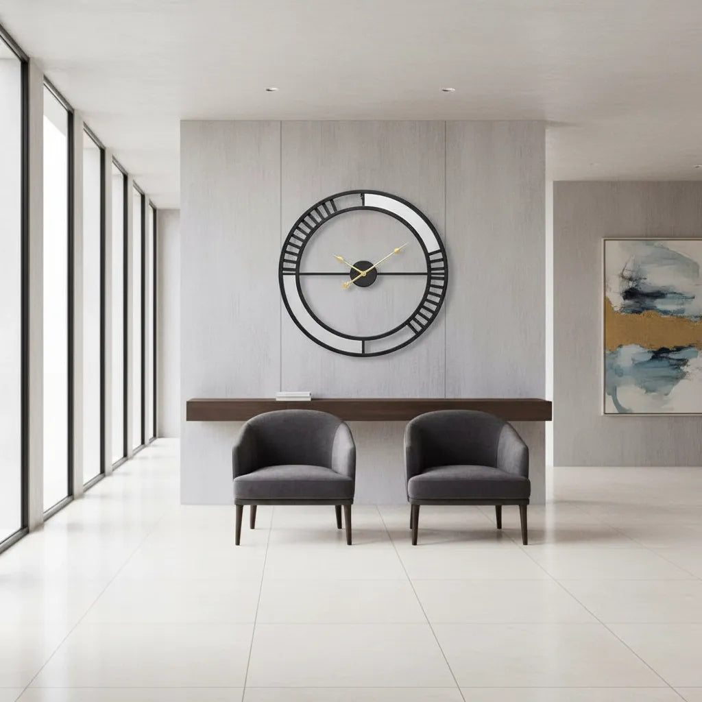 Horloge Murale Industrielle Loft