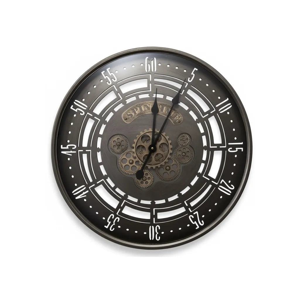 Horloge Murale Industrielle Spin Time Vintage