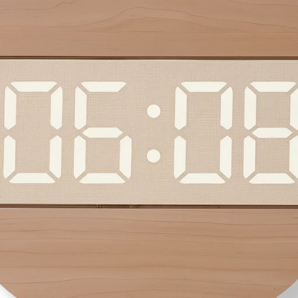 Horloge Murale LED en Bois