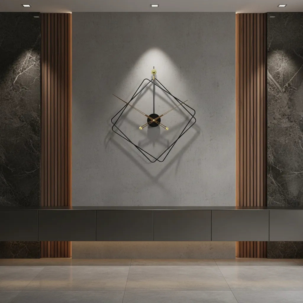 Horloge Murale Losange Design