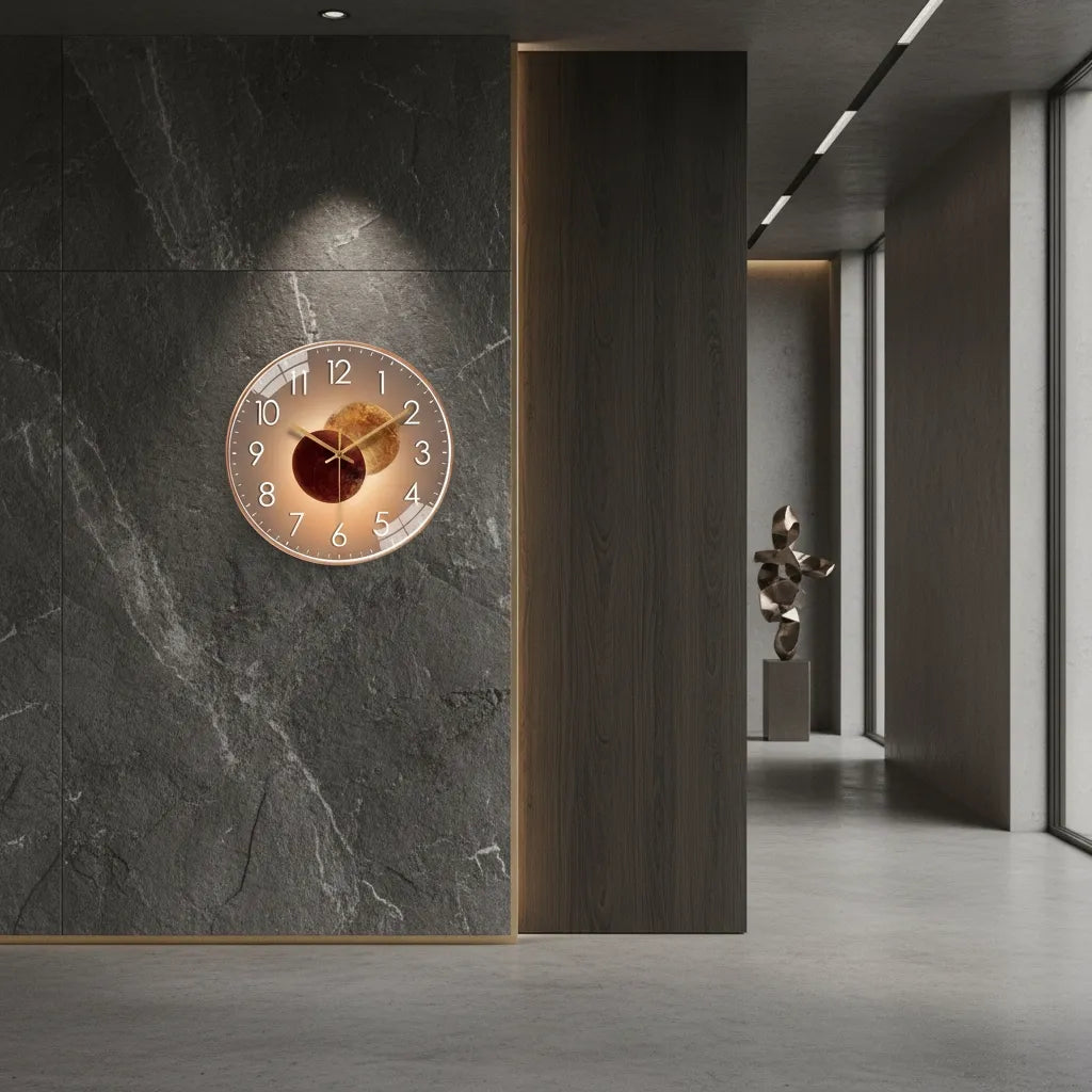 Horloge Murale Lumière et Ombre