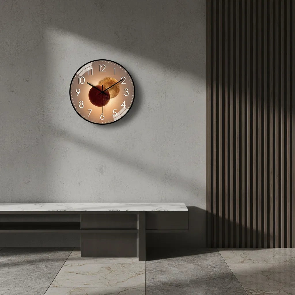 Horloge Murale Lumière et Ombre