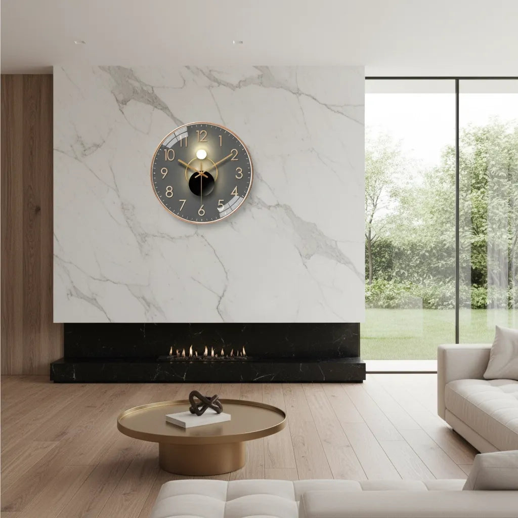 Horloge Murale Lumière et Ombre
