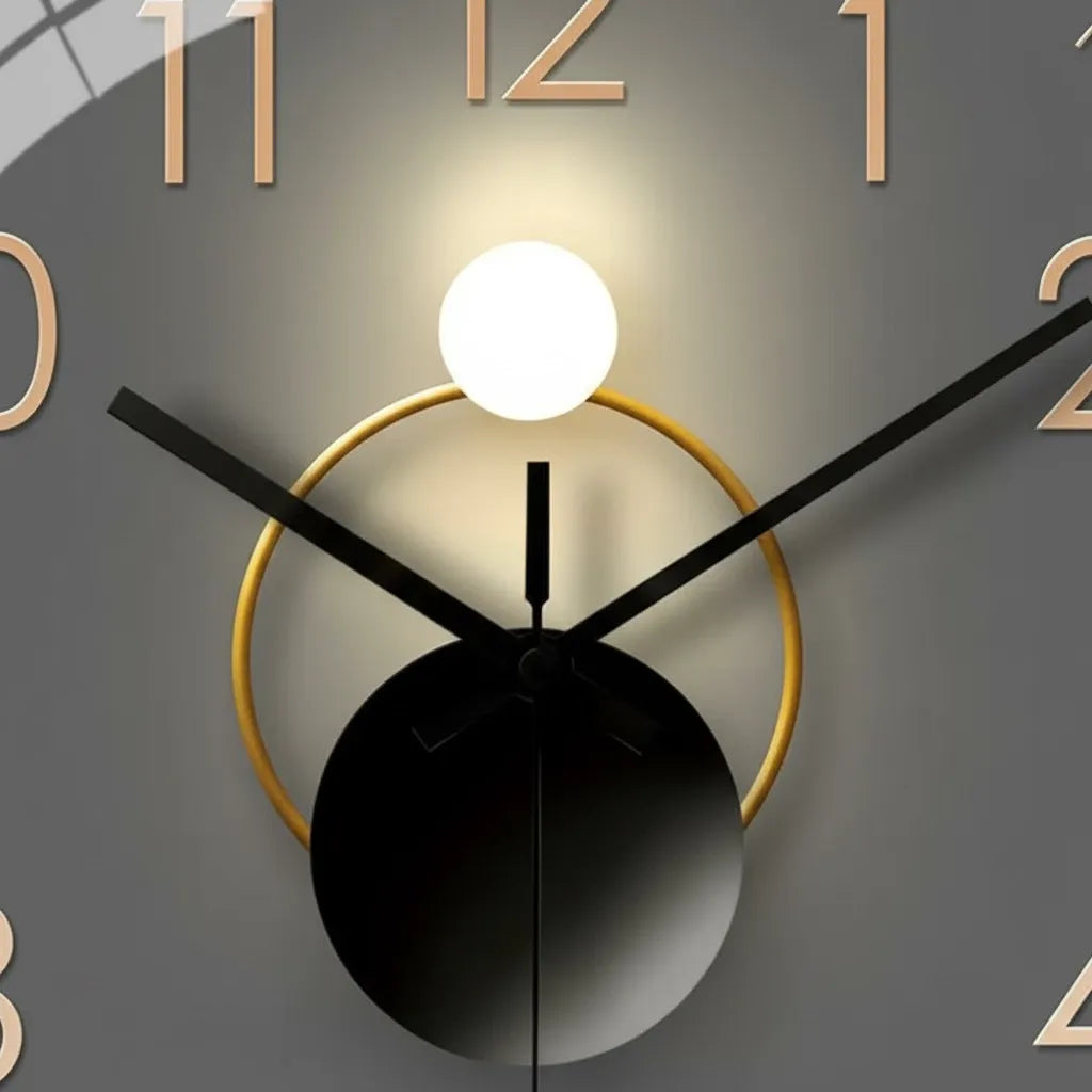 Horloge Murale Lumière et Ombre