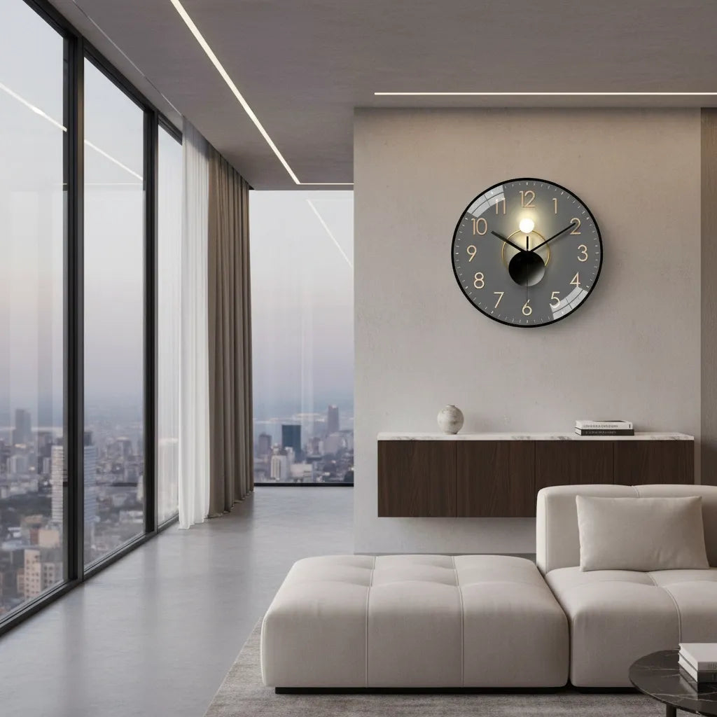Horloge Murale Lumière et Ombre