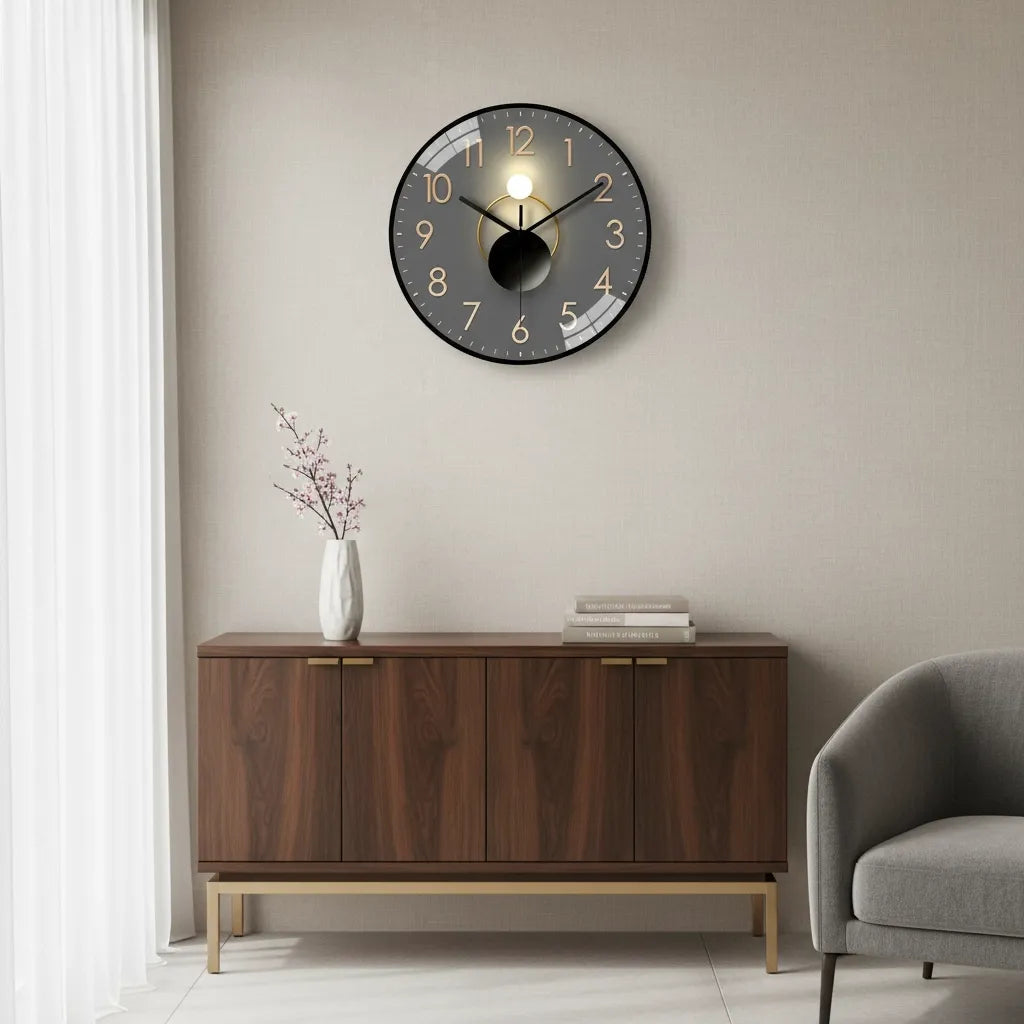 Horloge Murale Lumière et Ombre