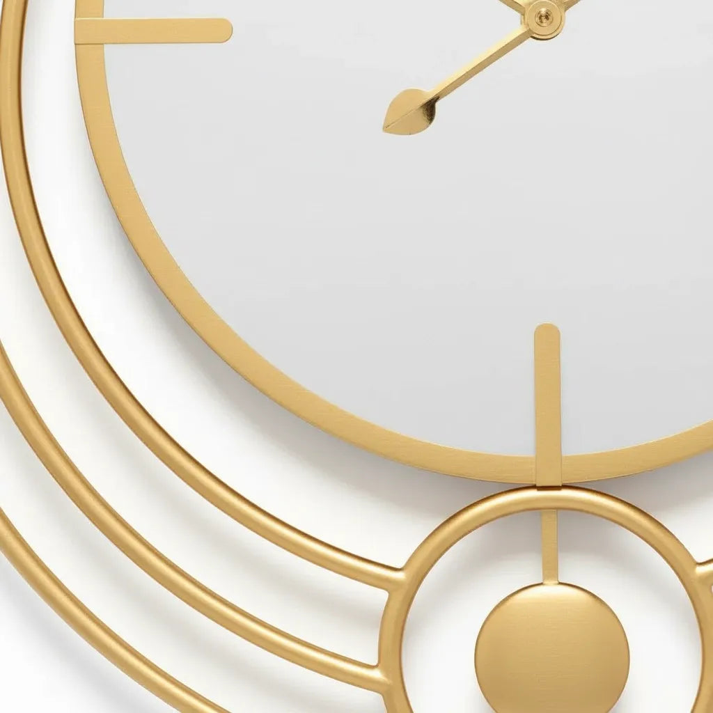 Horloge Murale Miroir & Cercle design