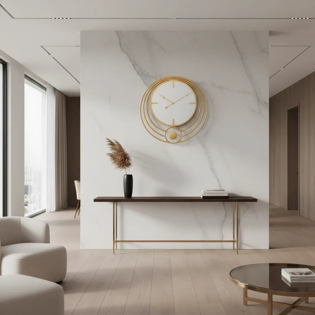 Horloge Murale Miroir & Cercle design