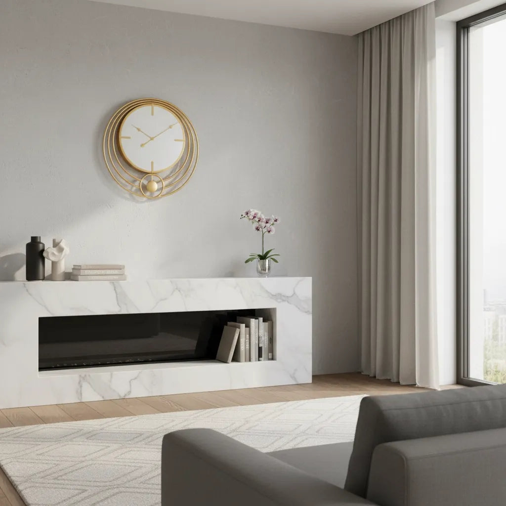 Horloge Murale Miroir & Cercle design