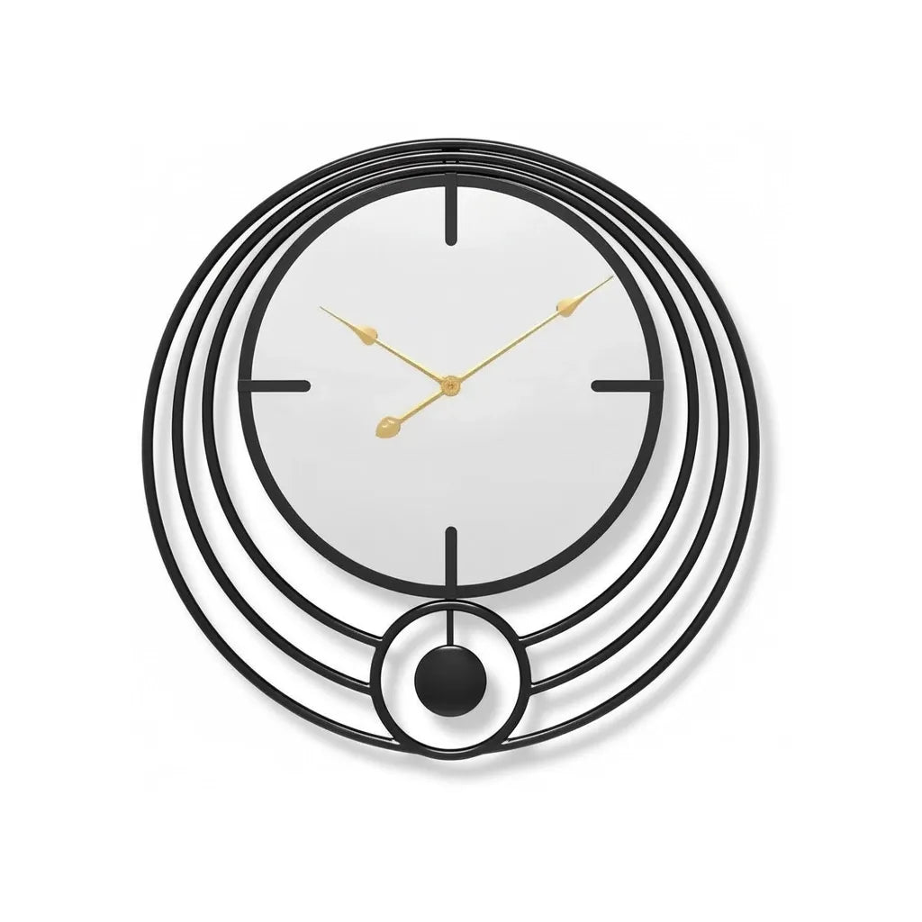 Horloge Murale Miroir & Cercle design