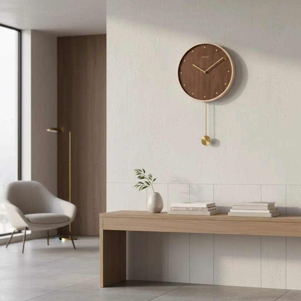 Horloge Murale Moderne avec Balancier