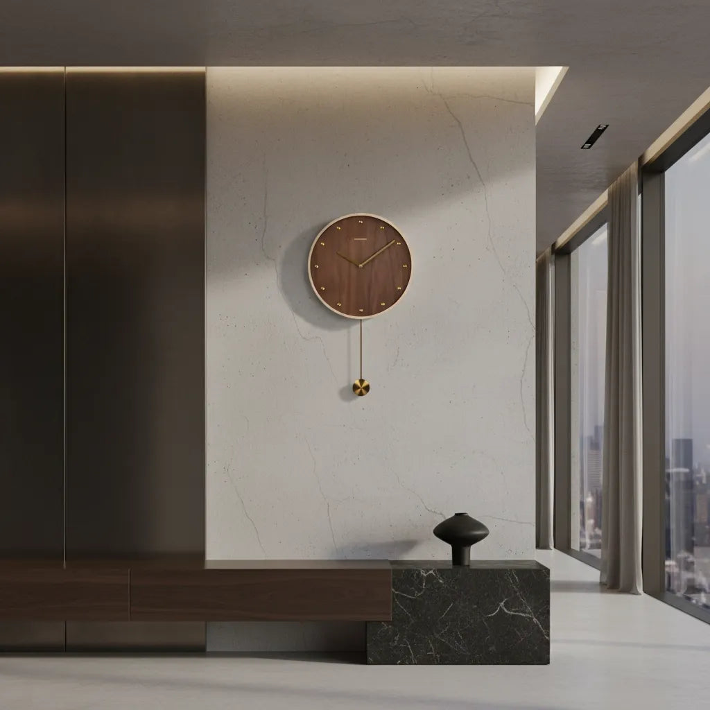 Horloge Murale Moderne avec Balancier