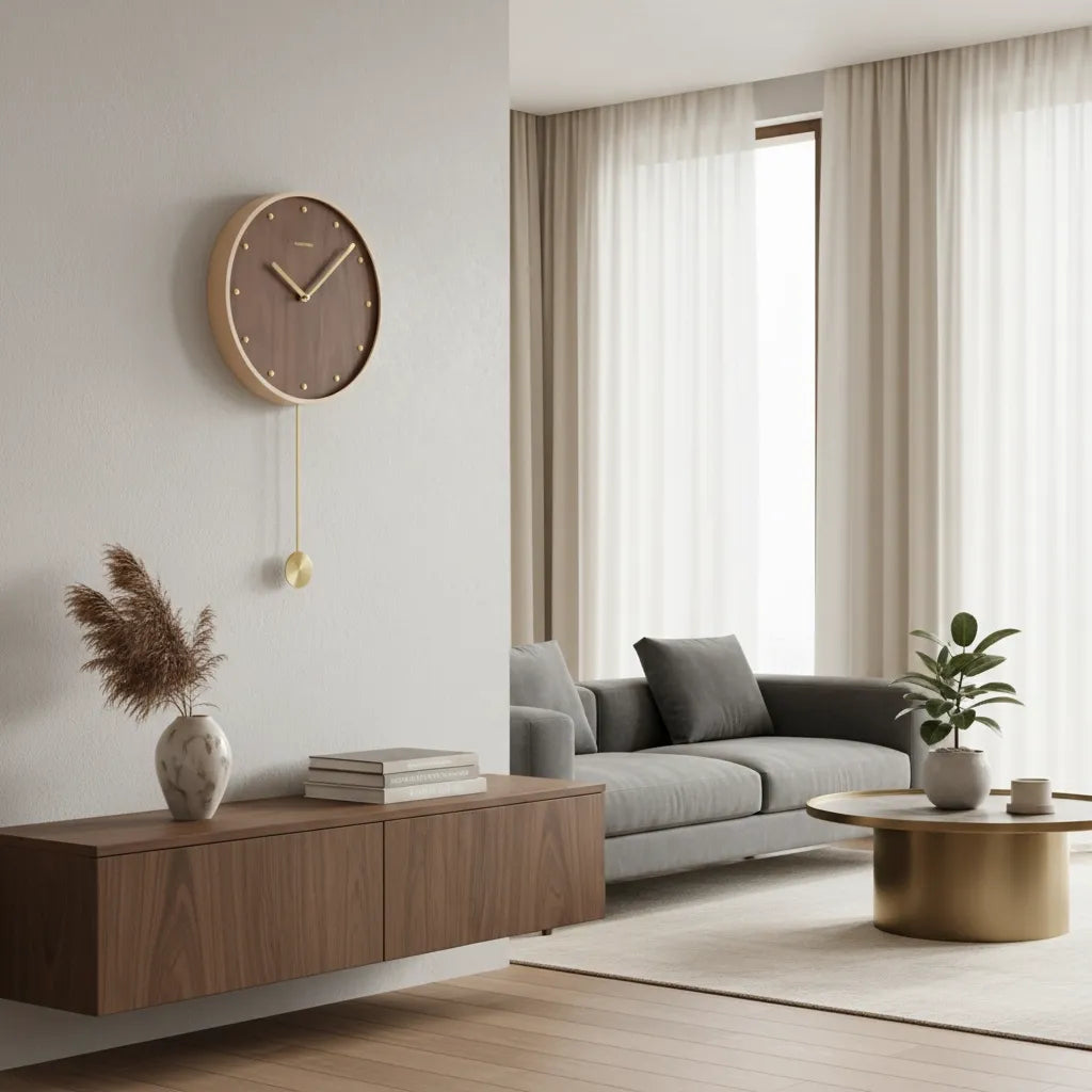 Horloge Murale Moderne avec Balancier