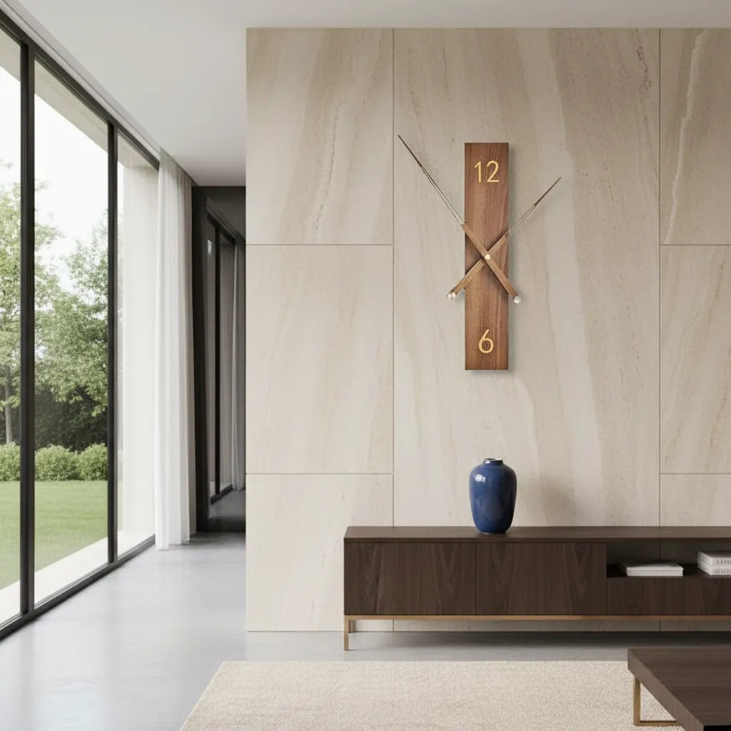 Horloge Murale Moderne Bois Massif