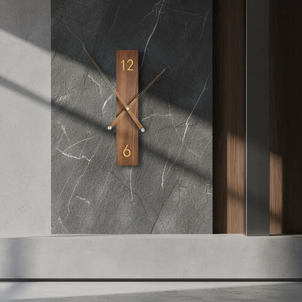 Horloge Murale Moderne Bois Massif