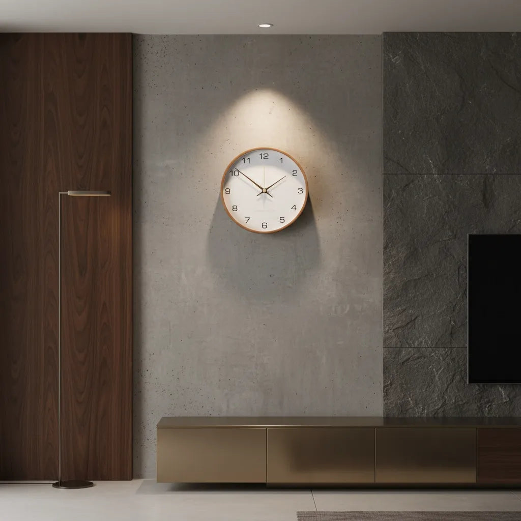 Horloge Murale Nordique en Bois Massif