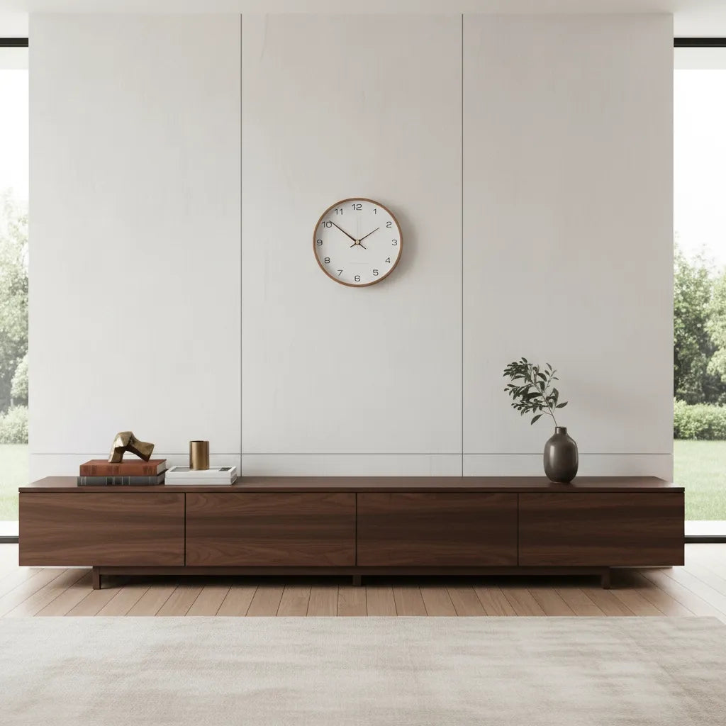 Horloge Murale Nordique en Bois Massif
