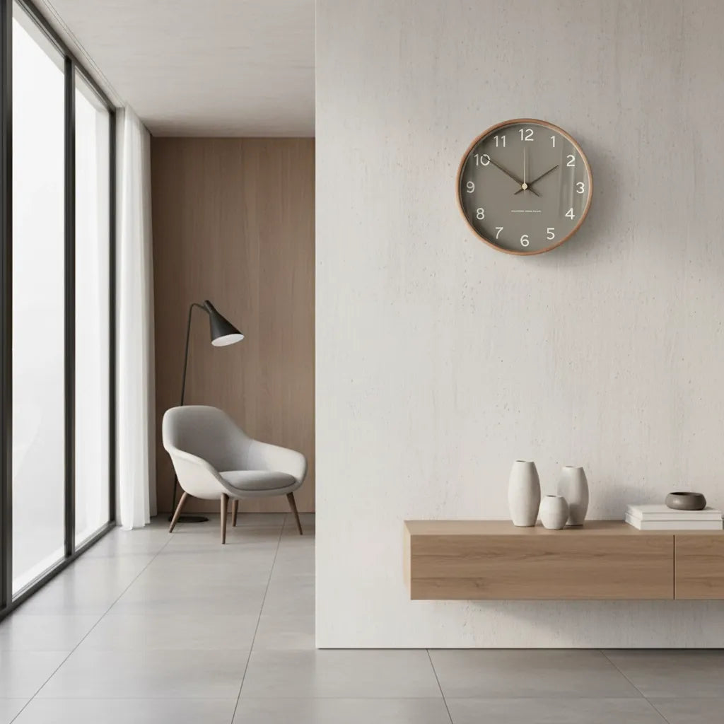 Horloge Murale Nordique en Bois Massif