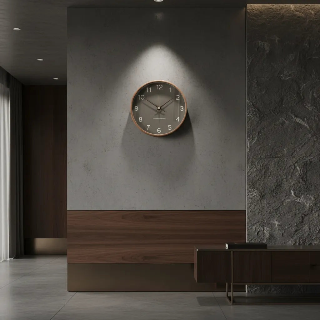 Horloge Murale Nordique en Bois Massif