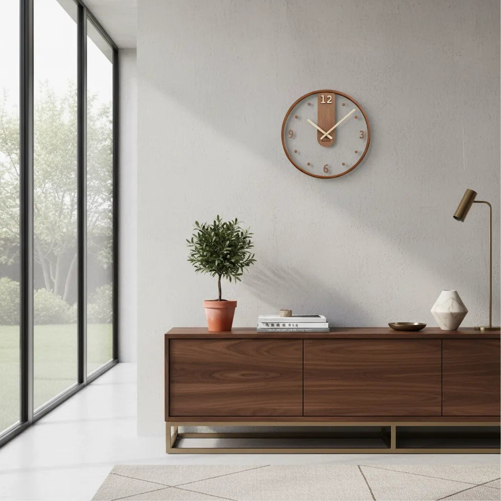 horloge murale originale en bois