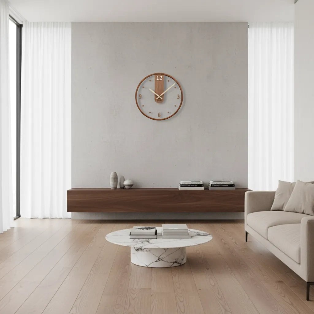 horloge murale originale en bois