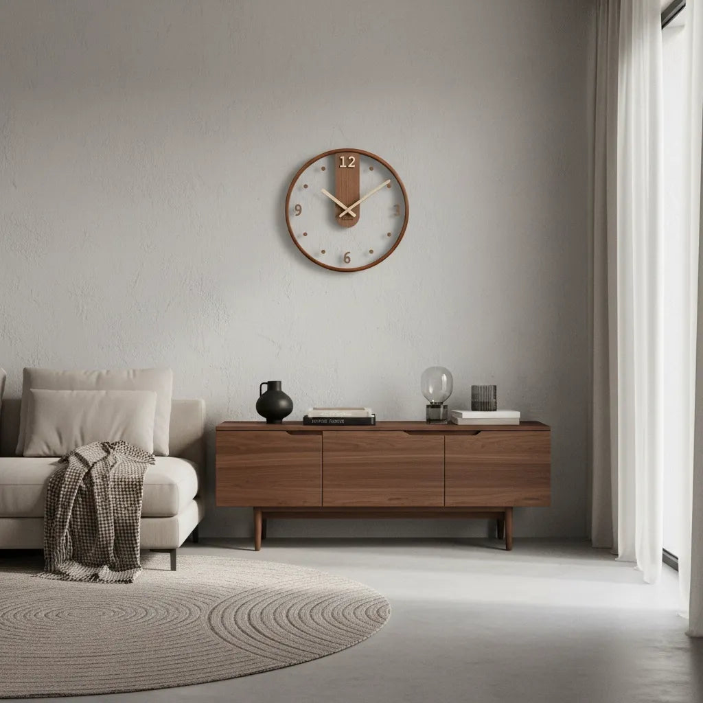 horloge murale originale en bois
