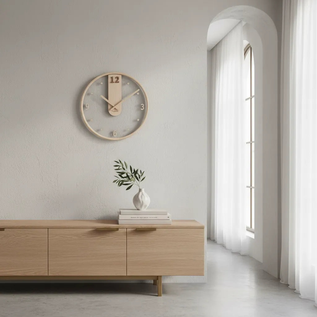 horloge murale originale en bois