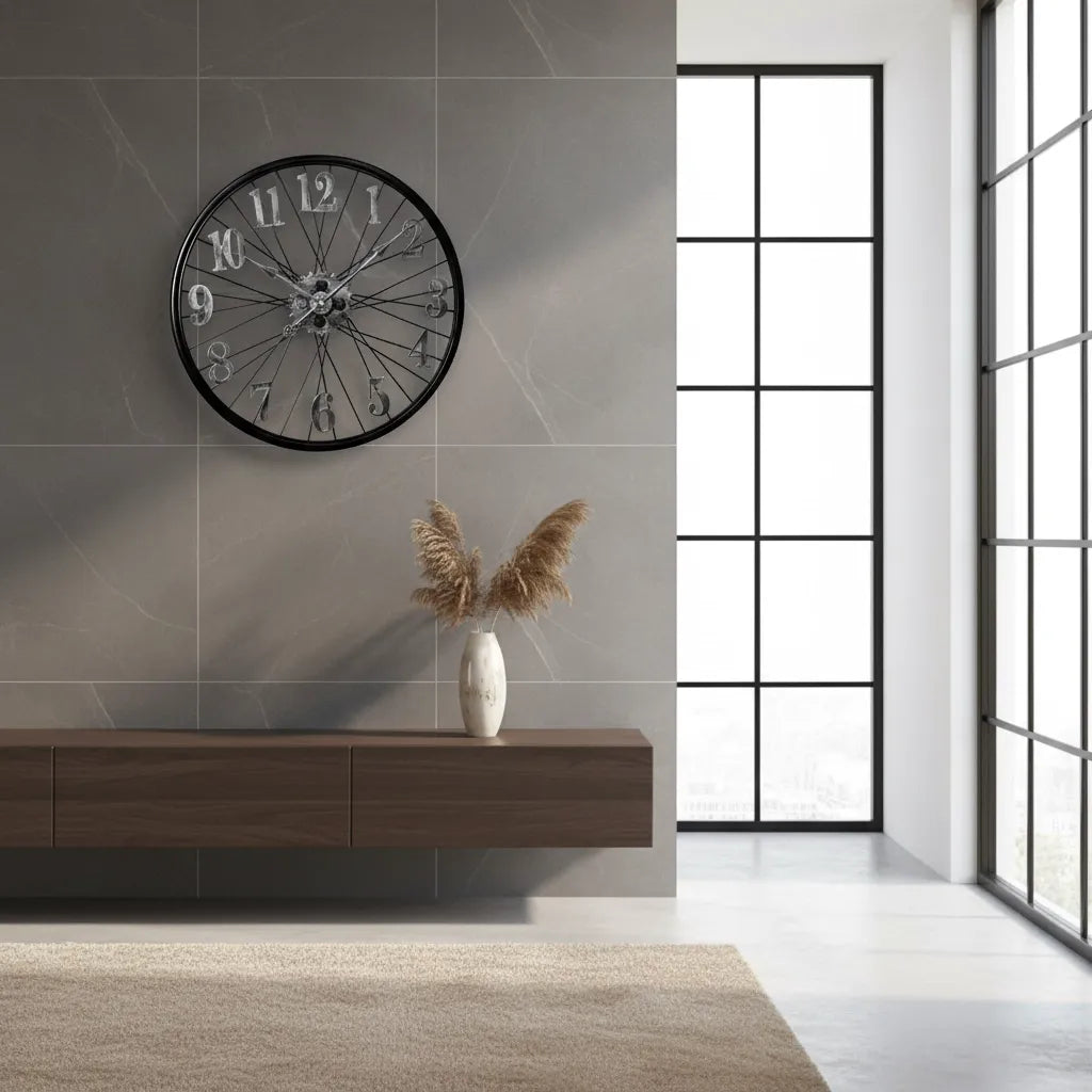 Horloge Murale Roue Vintage Engrenages