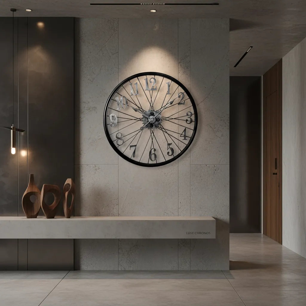 Horloge Murale Roue Vintage Engrenages