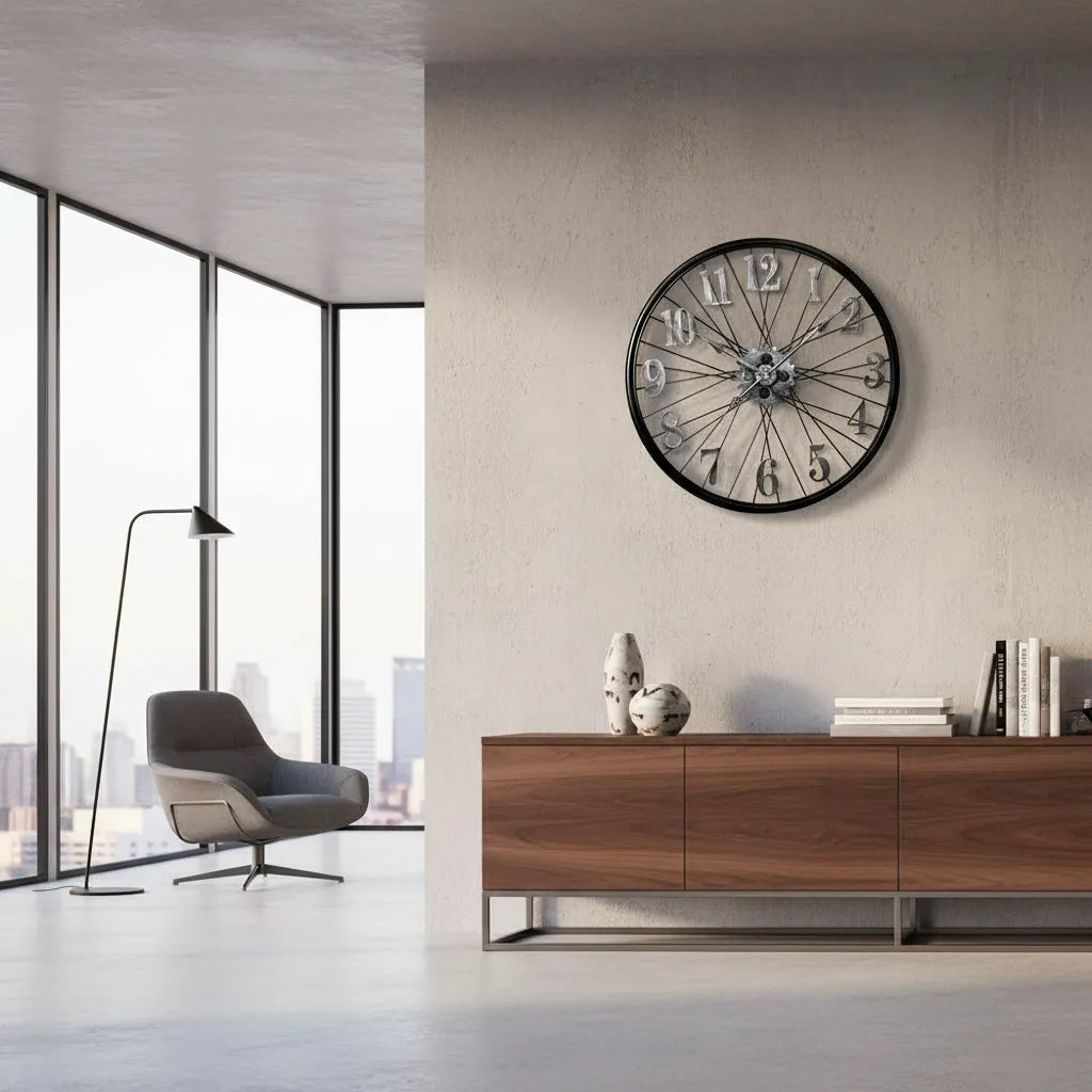 Horloge Murale Roue Vintage Engrenages
