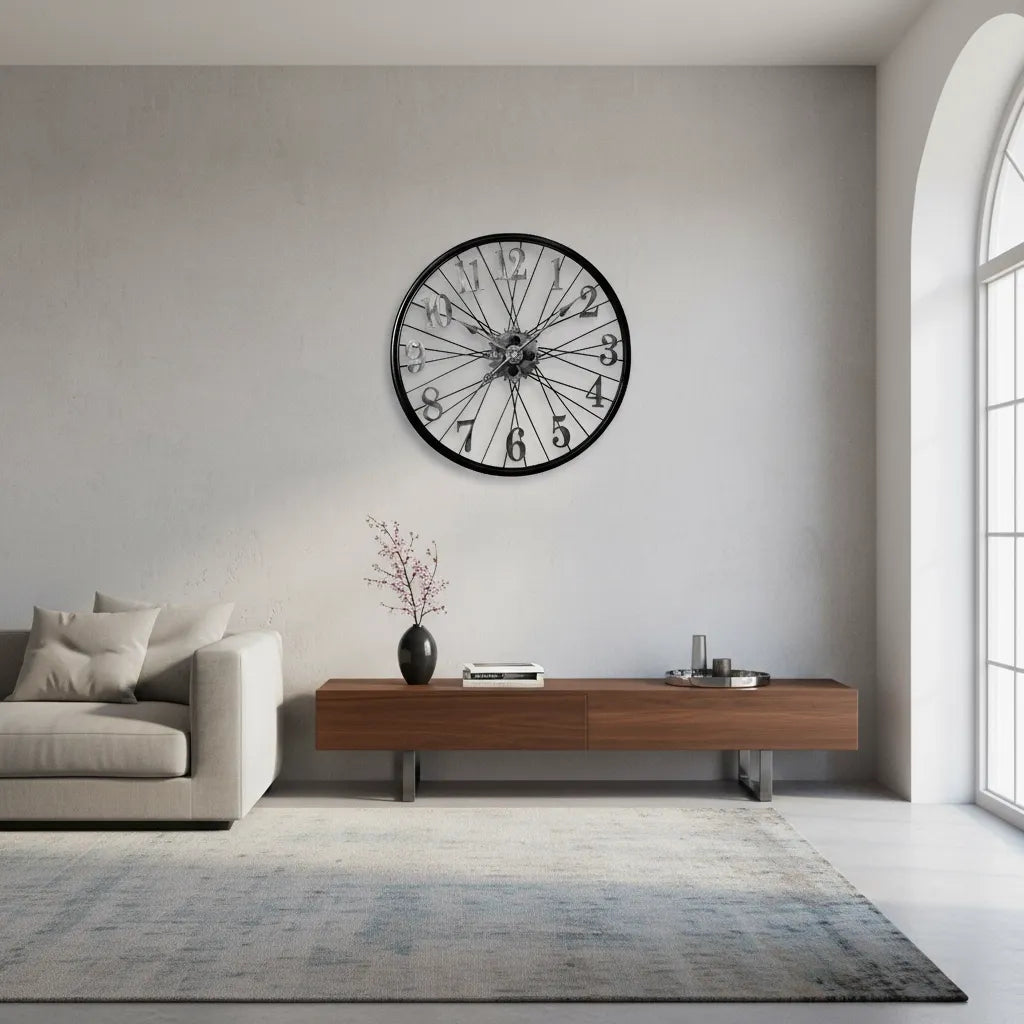 Horloge Murale Roue Vintage Engrenages