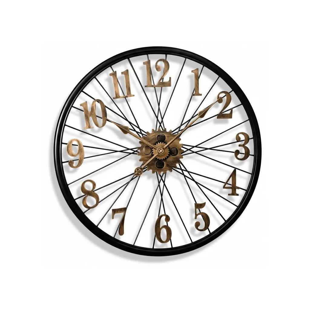 Horloge Murale Roue Vintage Engrenages