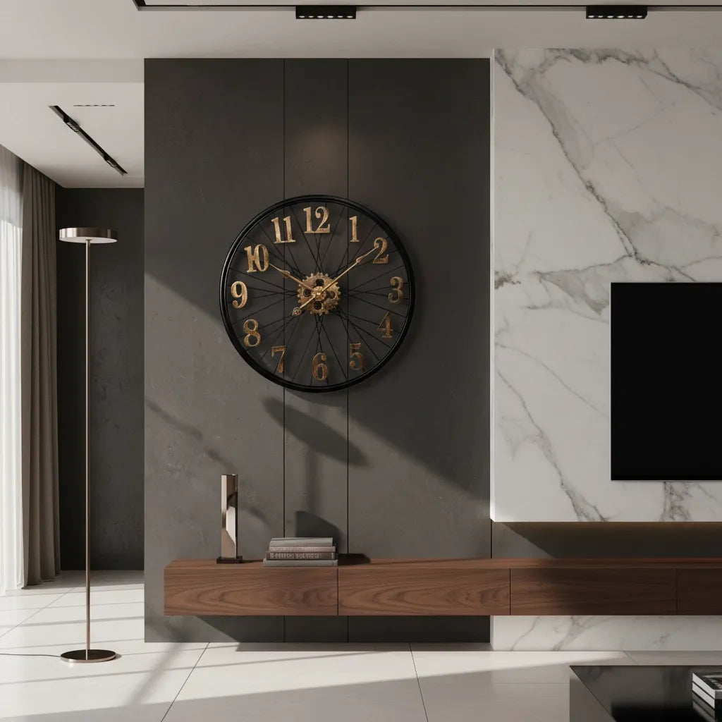 Horloge Murale Roue Vintage Engrenages