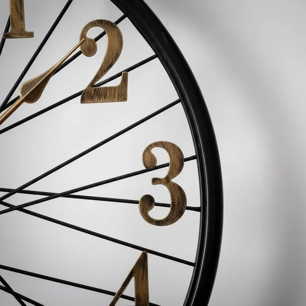 Horloge Murale Roue Vintage Engrenages