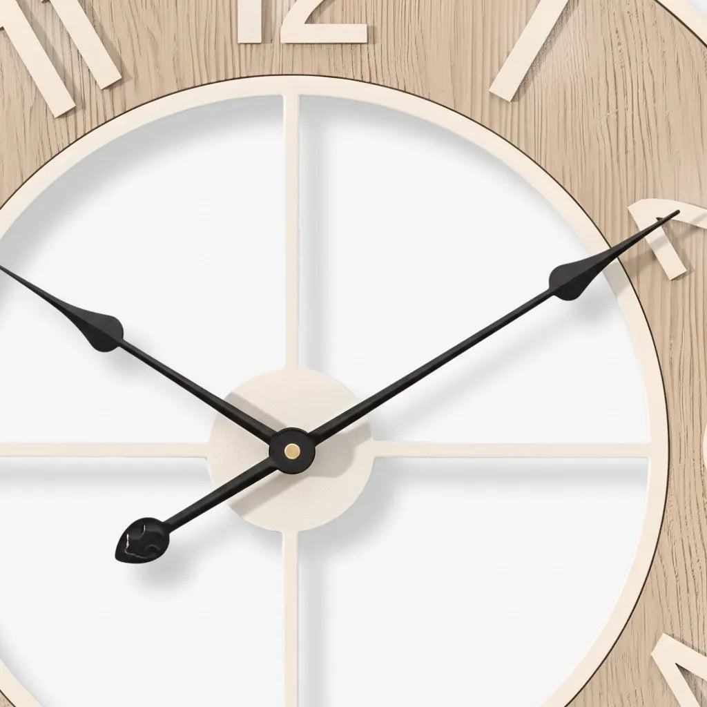 Horloge Murale Scandinave Bois Naturel