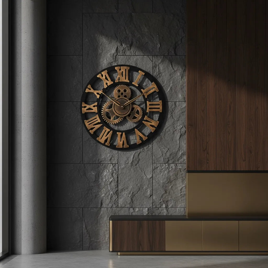 Horloge Murale Steampunk engrenage