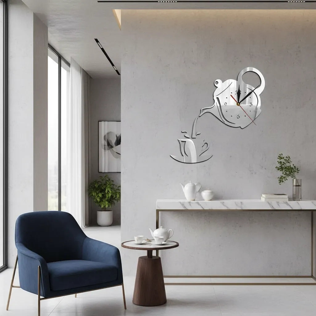 Horloge Murale Tasse & Théière