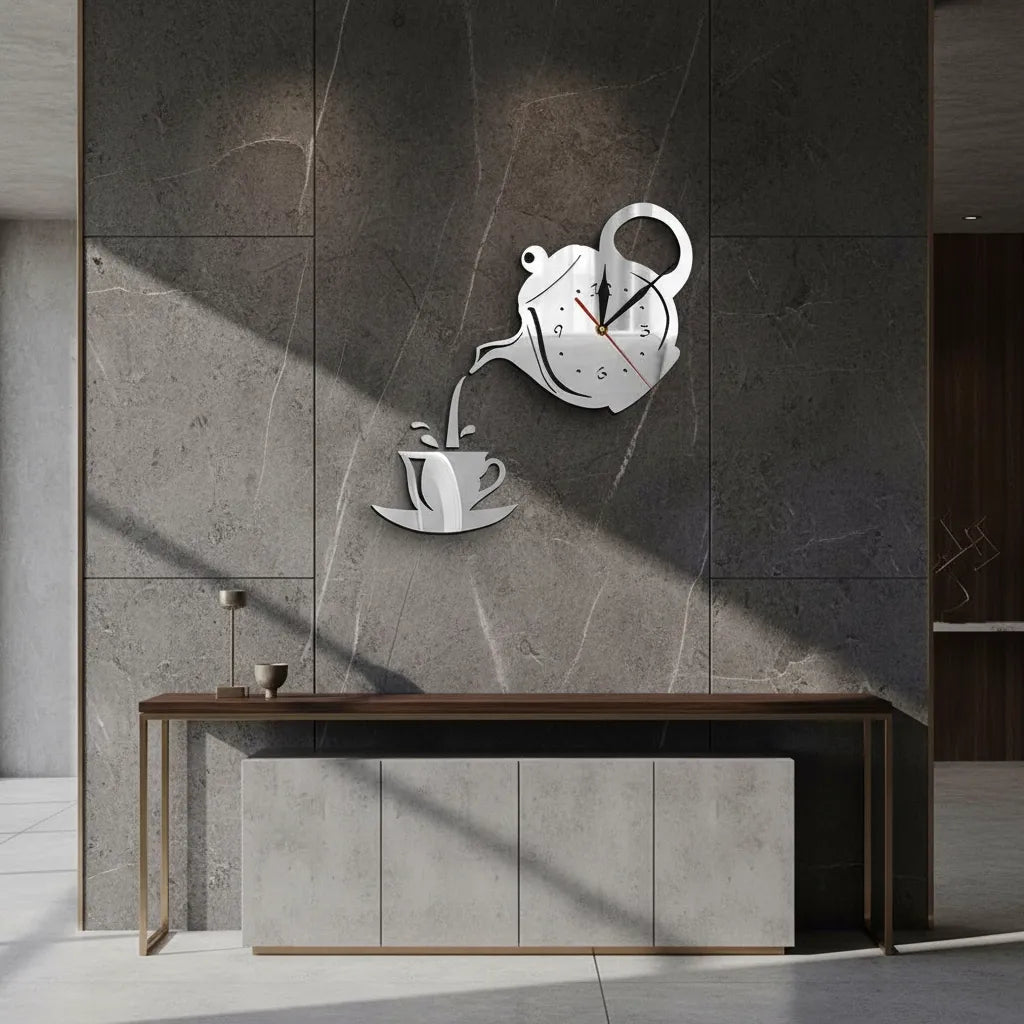Horloge Murale Tasse & Théière