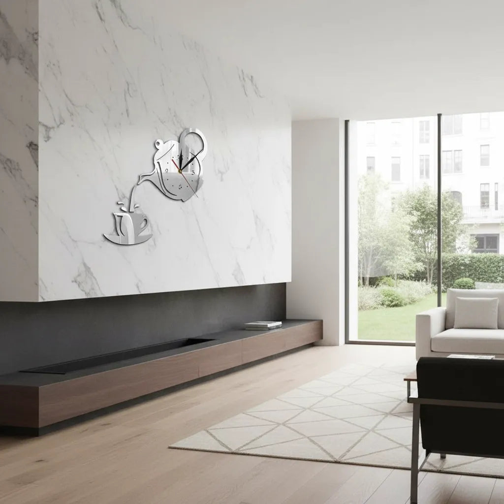 Horloge Murale Tasse & Théière