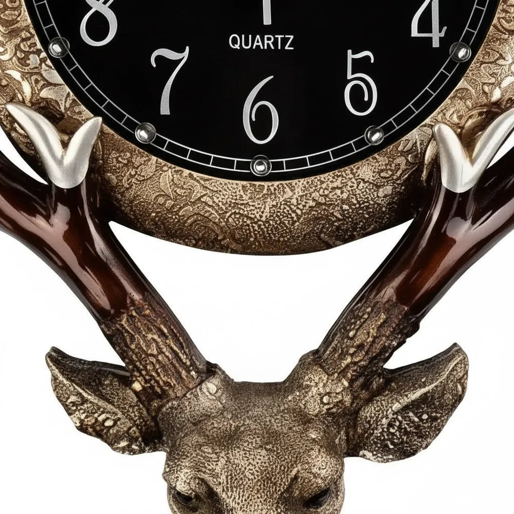 Horloge Murale Tête de Cerf