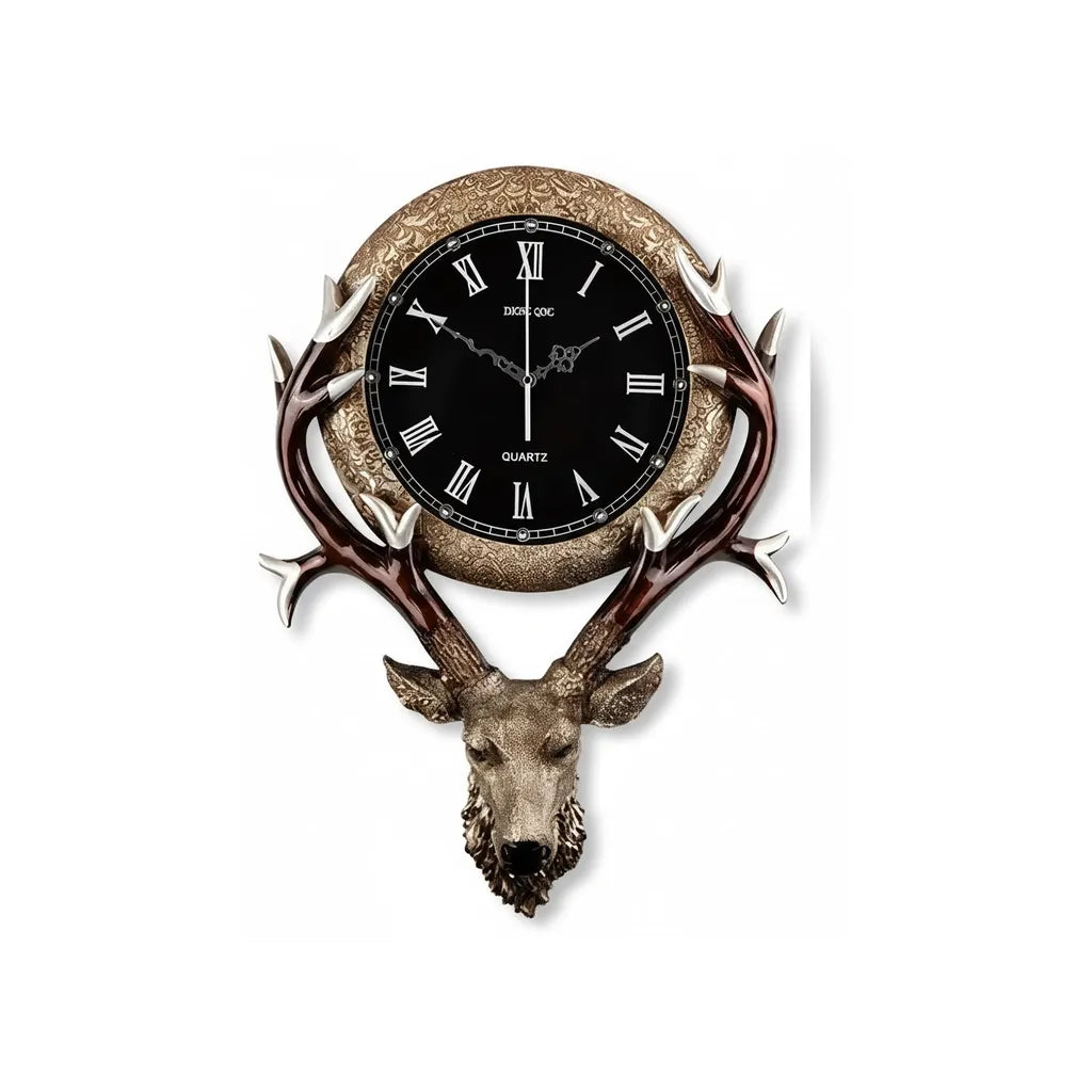 Horloge Murale Tête de Cerf