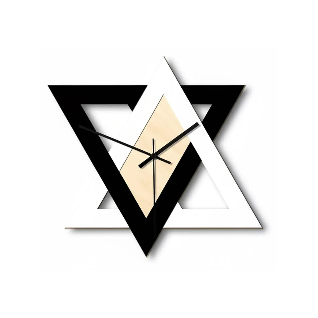 Horloge murale Triangle noir et blanc