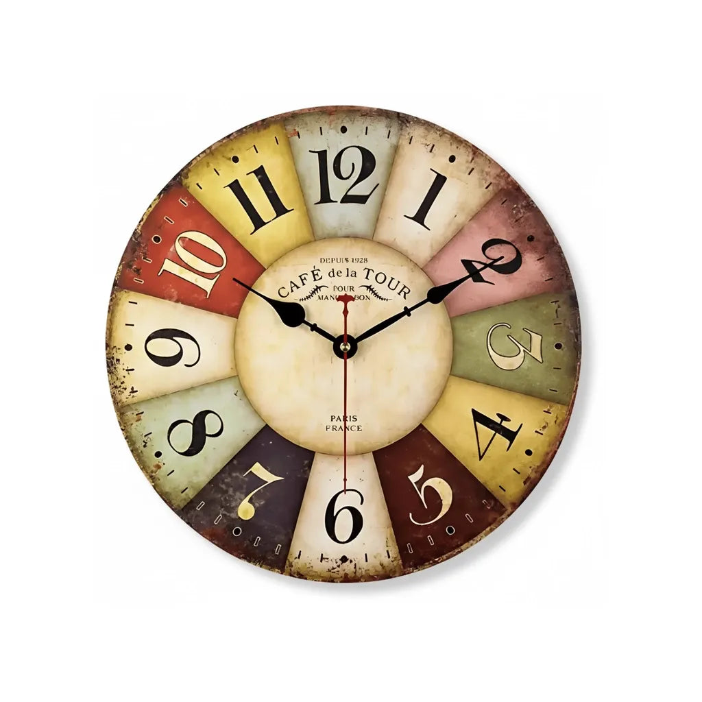 Horloge Murale vintage Cafe de la Tour