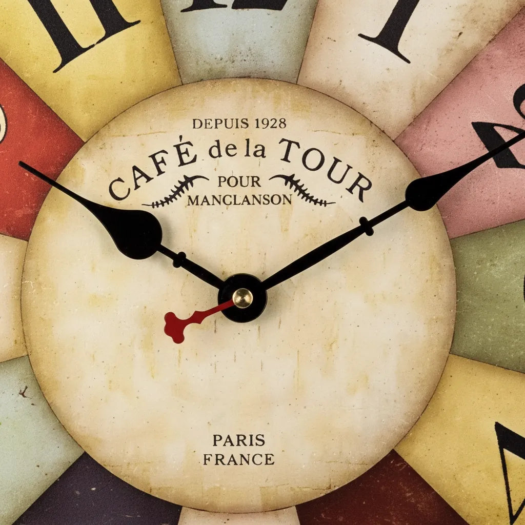 Horloge Murale vintage Cafe de la Tour